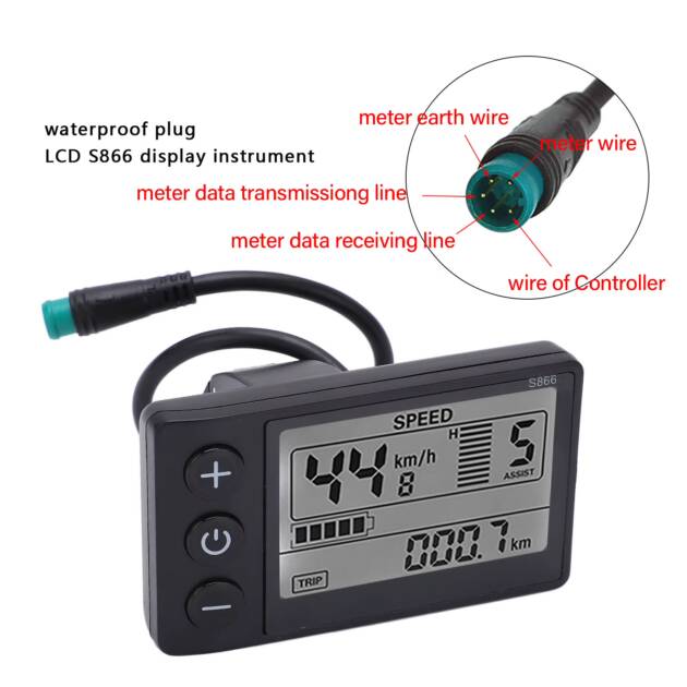 36V/48V LCD DISPLAY Electric Bicycle Dashboard (s866) - imagine 6