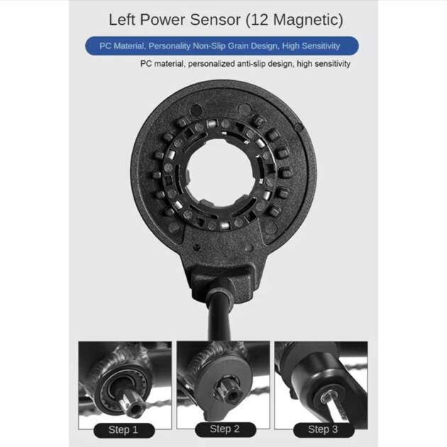 PAS Assist Металлическое кольцо 12M Двойной датчик Холла SM Connector (слева) — изображение 2